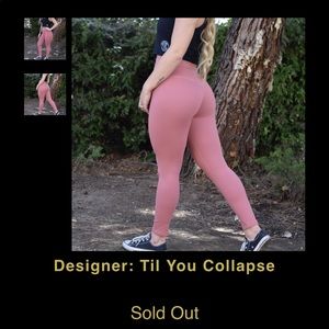 Til you collapse classic leggings dusty rose